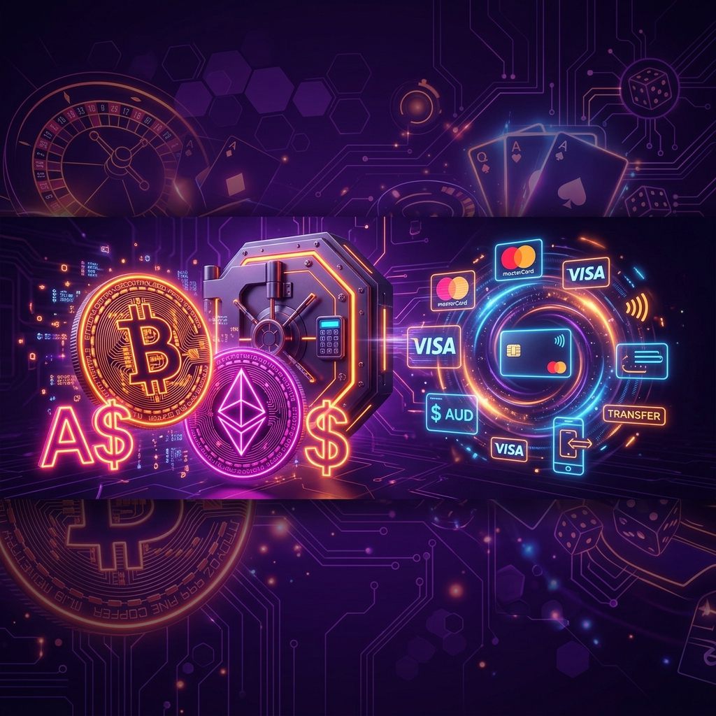 Cryptocurrency and AUD payment methods at Voodoo Casino